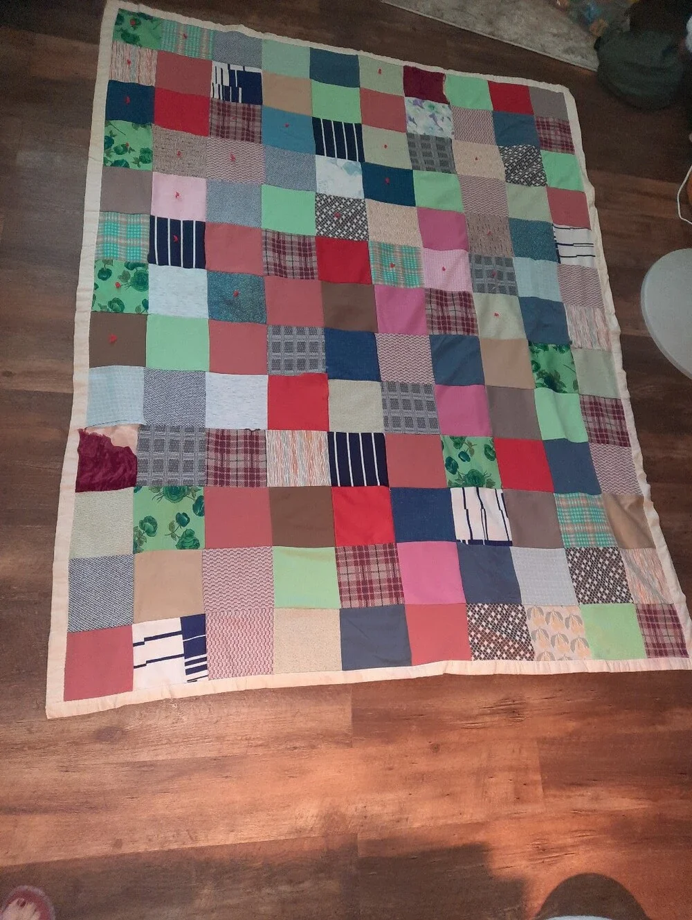 Vintage Handmade Patchwork Quilt - Multicolor